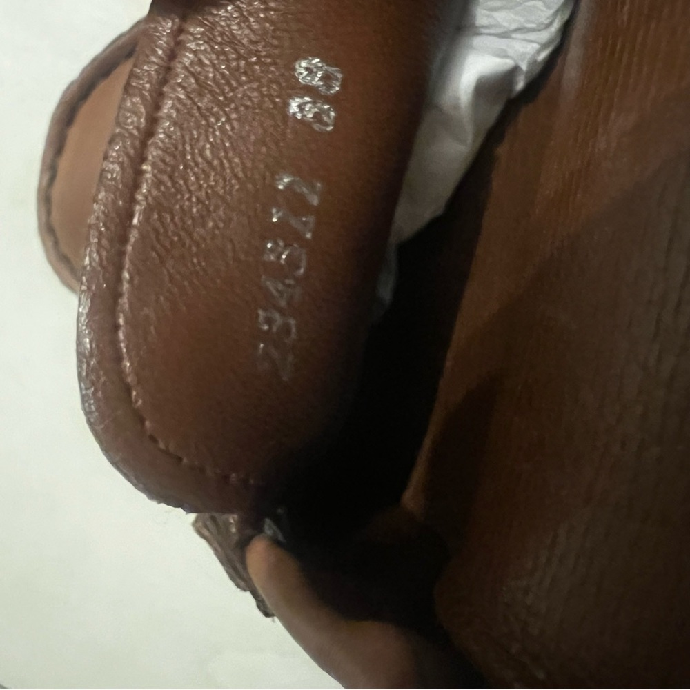 Gucci Driving Horsebit AccentToggle Brown Leather Ballet Shoes Size 38 - Picture 13 of 13